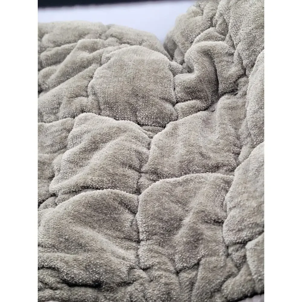 Pottery Barn Green Velvet Embroidered Shams Pair